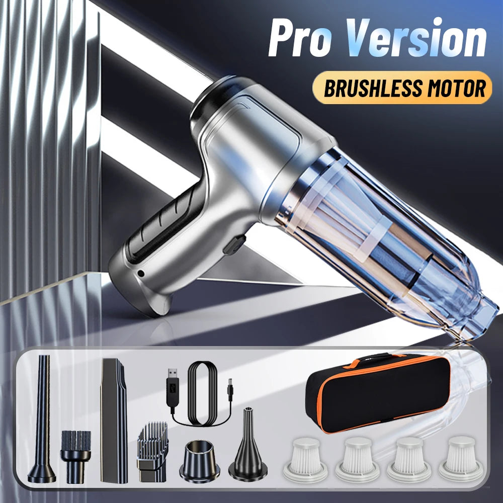 Portable Car Vacuum Cleaner Powerful Wireless Car Vacuum Cleaner 95000PA Strong Suction Handheld Vehicle Vacuum Cleaner for Car