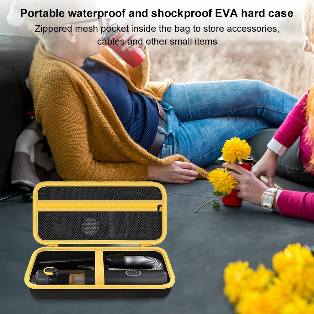 Handheld Car Vacuum Storage Bag for Fanttik Slim V8/V10 Shockproof Car Vacuum Hard Case Waterproof Cordless Car Vacuum Organizer