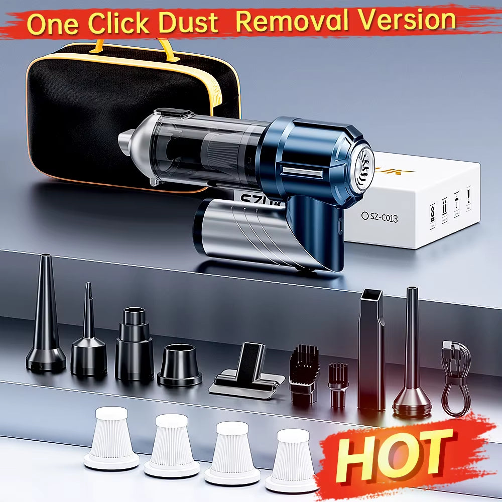 Car Vacuum Cleaner Portable Handheld Mini Vacuum Cleaner Cordless Strong Suction Car Cleaner Car Vacuum Home Appliance