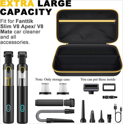 （CASE Only)Case for Fanttik Slim V8 Apex/For Fanttik V8 Mate Portable Mini Cordless Car Vacuum. Organizer with Removable Divider