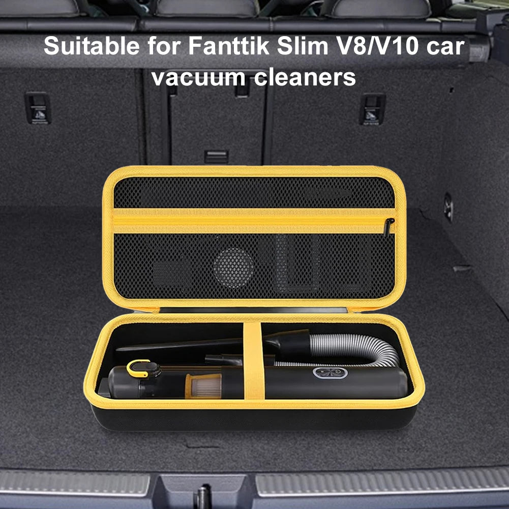 Handheld Car Vacuum Storage Bag for Fanttik Slim V8/V10 Shockproof Car Vacuum Hard Case Waterproof Cordless Car Vacuum Organizer