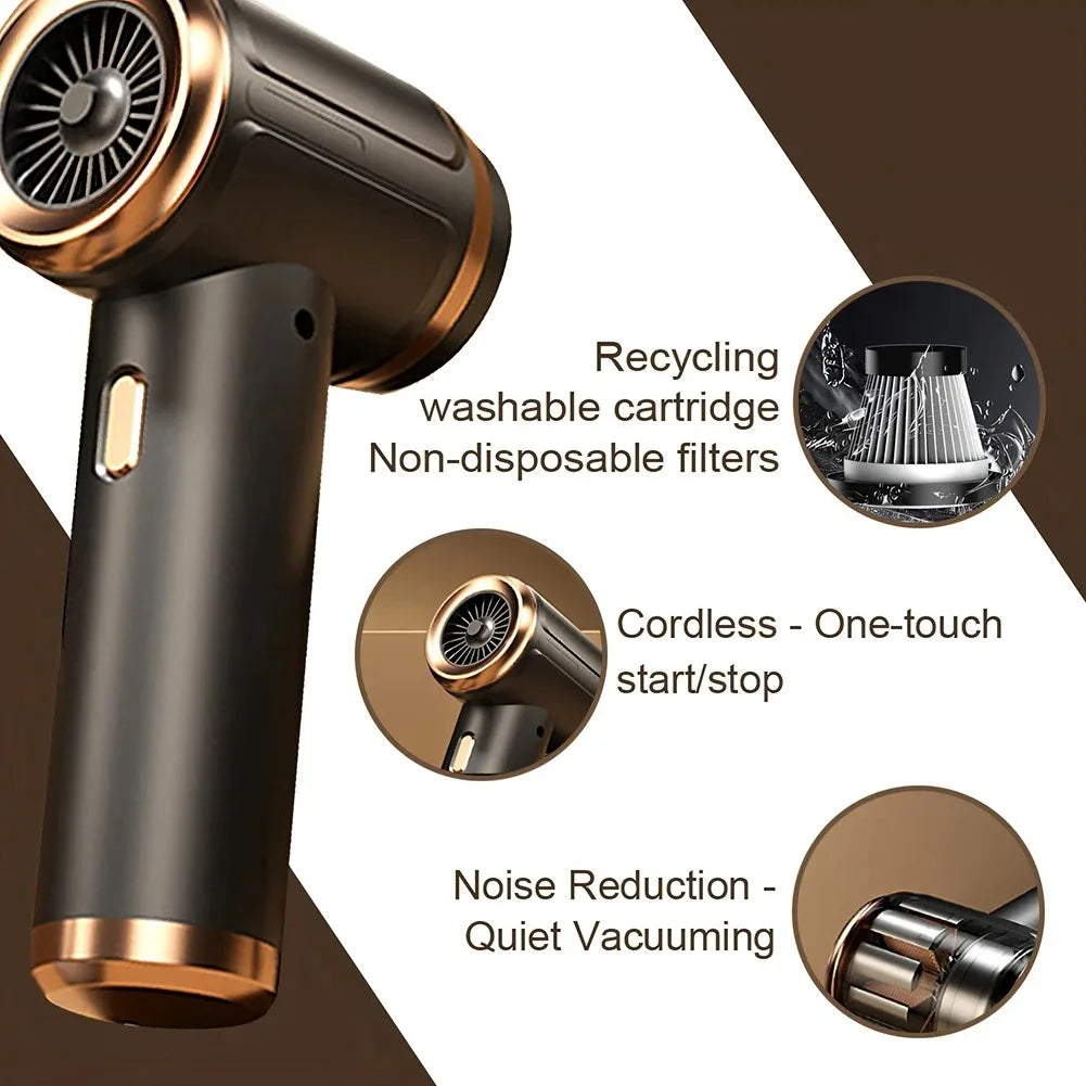 5 in 1 Car Vacuum Car Vacuum Cleaner Multi-Function Handheld Car Vacuum 45000Pa Powerful Car Suction Machine for Home Office