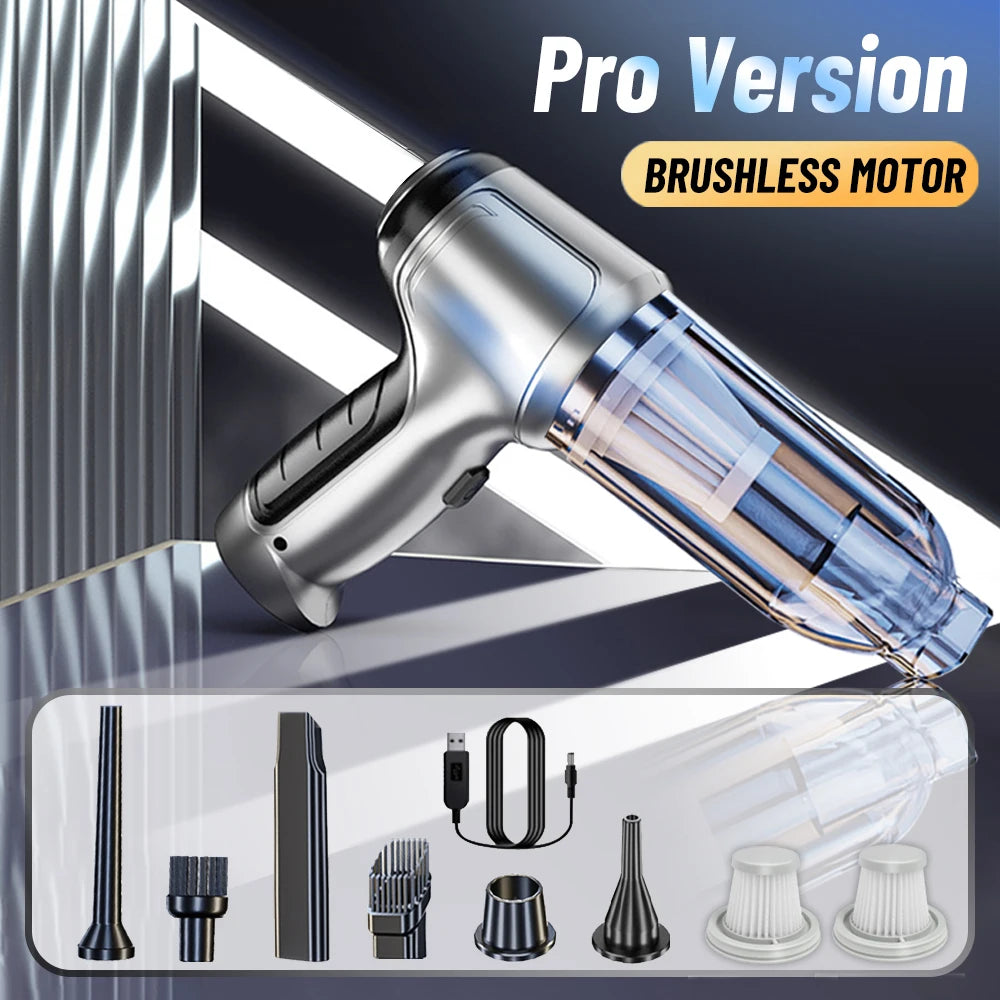 Portable Car Vacuum Cleaner Powerful Wireless Car Vacuum Cleaner 95000PA Strong Suction Handheld Vehicle Vacuum Cleaner for Car