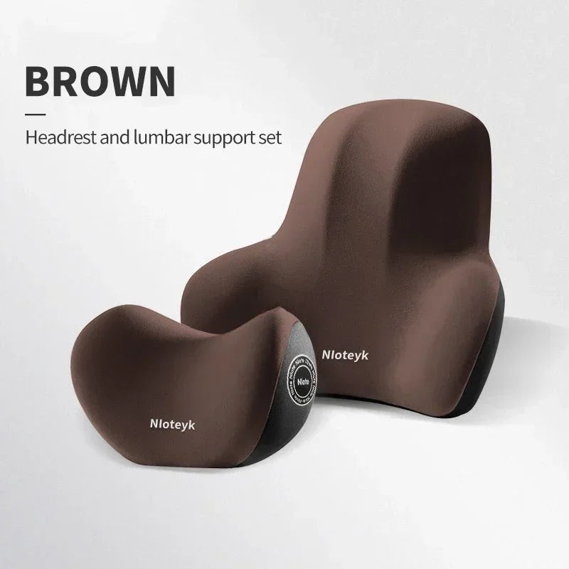 Memory Foam Car Neck Cushion Car Lumbar Support for Car Supplies Universal Neck Pillow Waist Cushion Car Seat Car Accessories