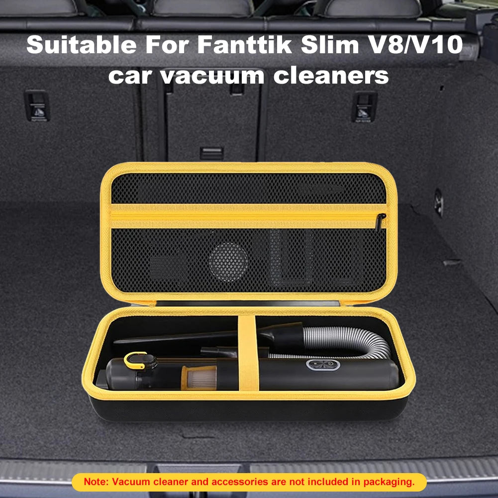 Cordless Car Vacuum Organizer Waterproof Hard Storage Case Handheld Car Vacuum Storage Bag for Fanttik Slim V8/V10 Accessories