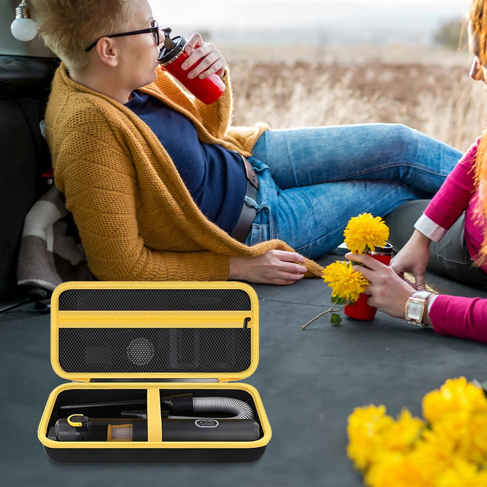Handheld Car Vacuum Storage Bag for Fanttik Slim V8/V10 Shockproof Car Vacuum Hard Case Waterproof Cordless Car Vacuum Organizer