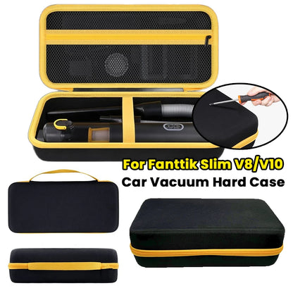 Handheld Car Vacuum Storage Bag for Fanttik Slim V8/V10 Shockproof Car Vacuum Hard Case Waterproof Cordless Car Vacuum Organizer
